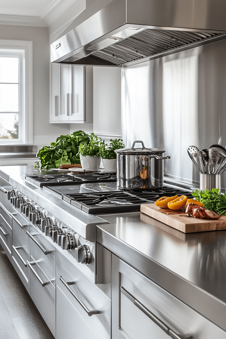 stainless steel kitchen countertops