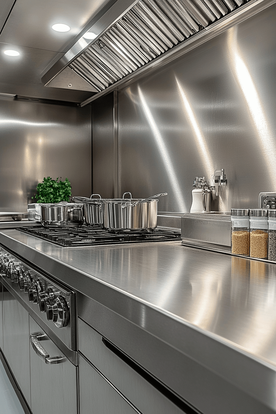 stainless steel kitchen countertops