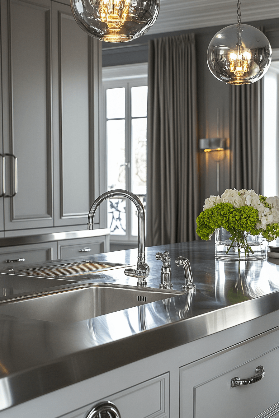 stainless steel kitchen countertops