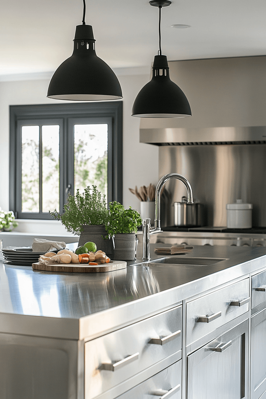 stainless steel kitchen countertops