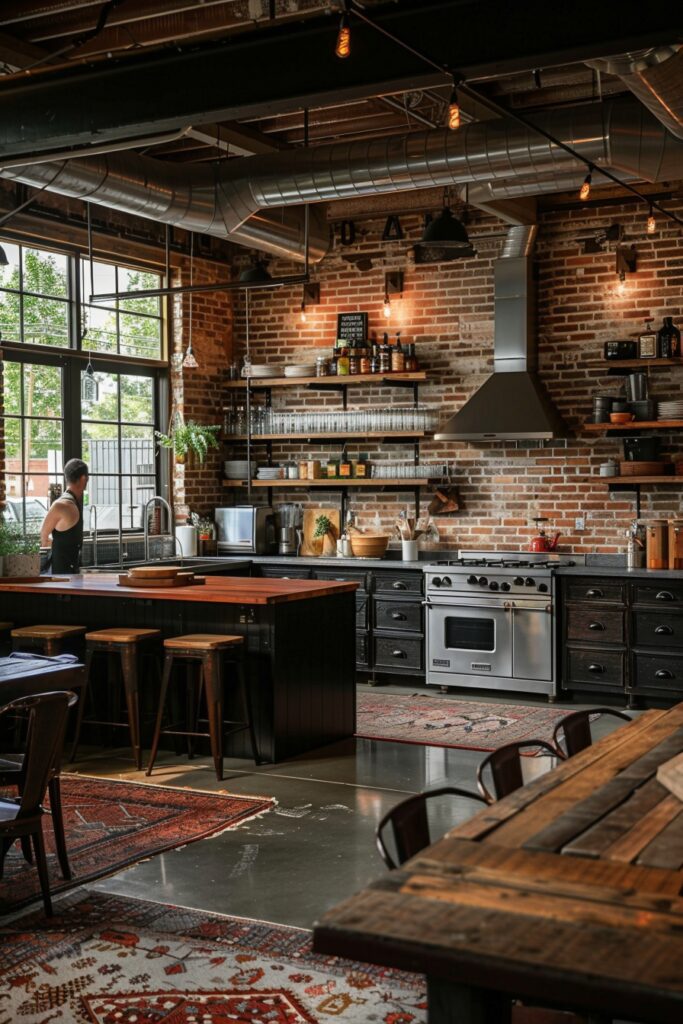 Rustic Industrial Kitchen Designs