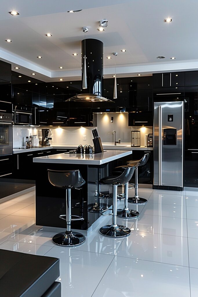 High-Gloss Modern Kitchens