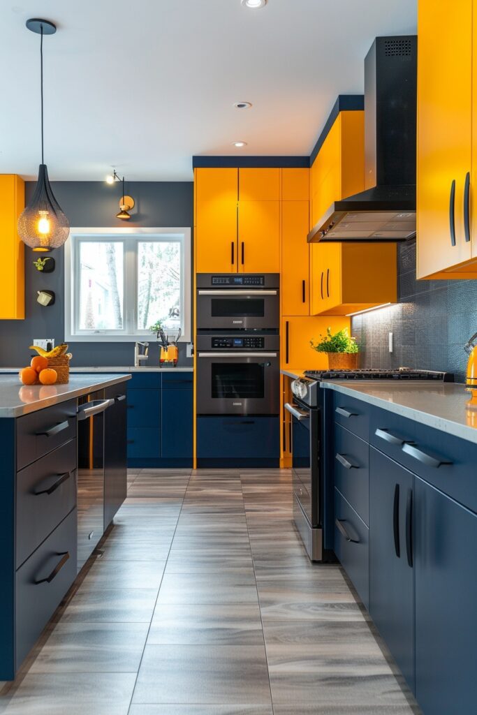 Dynamic Color Block Kitchens