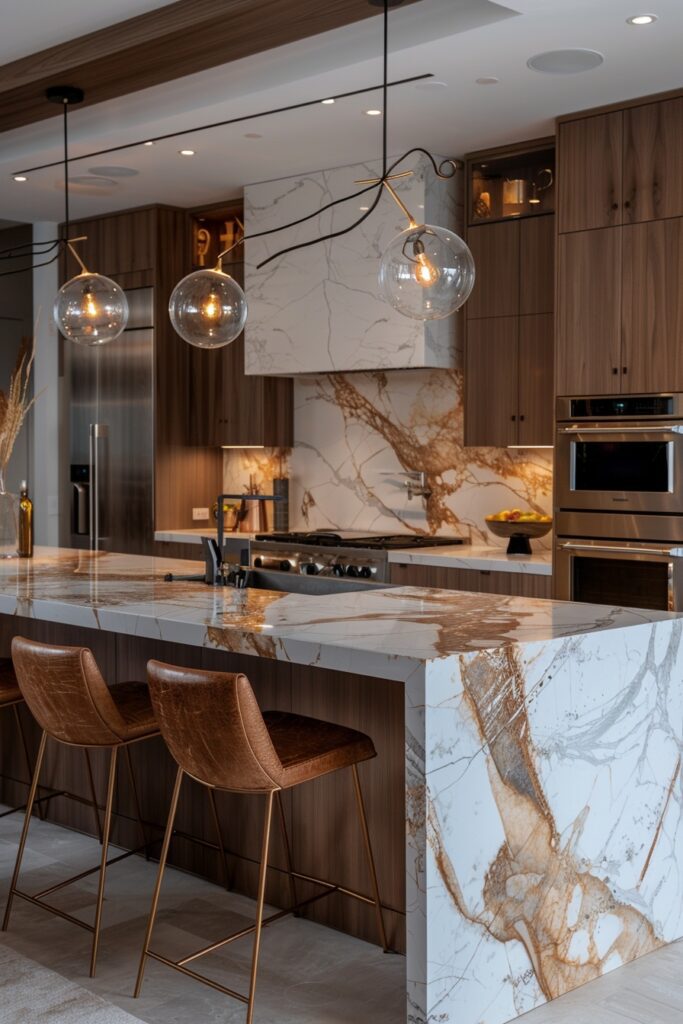 Elegant Marble Kitchens