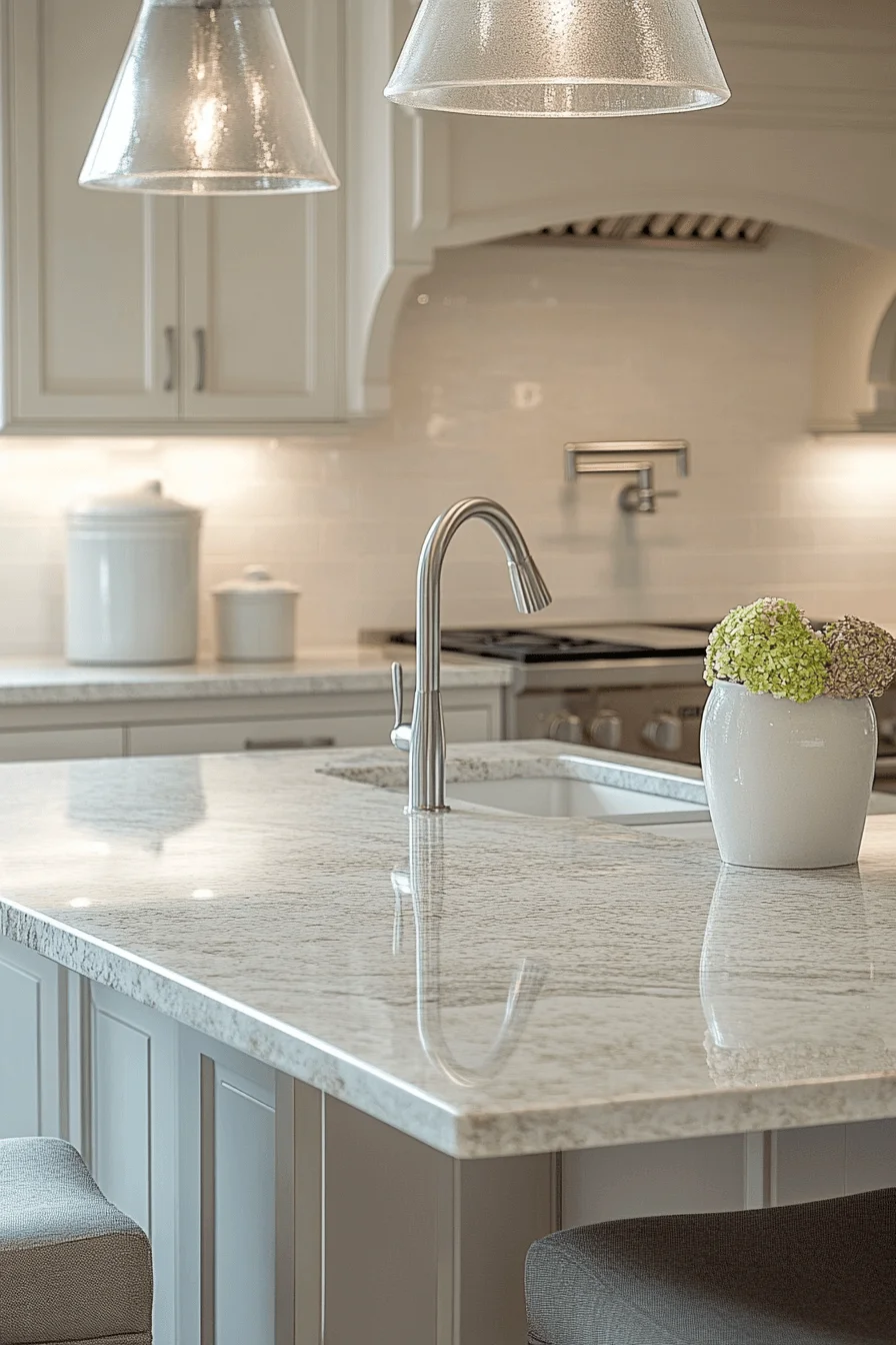 white granite countertops