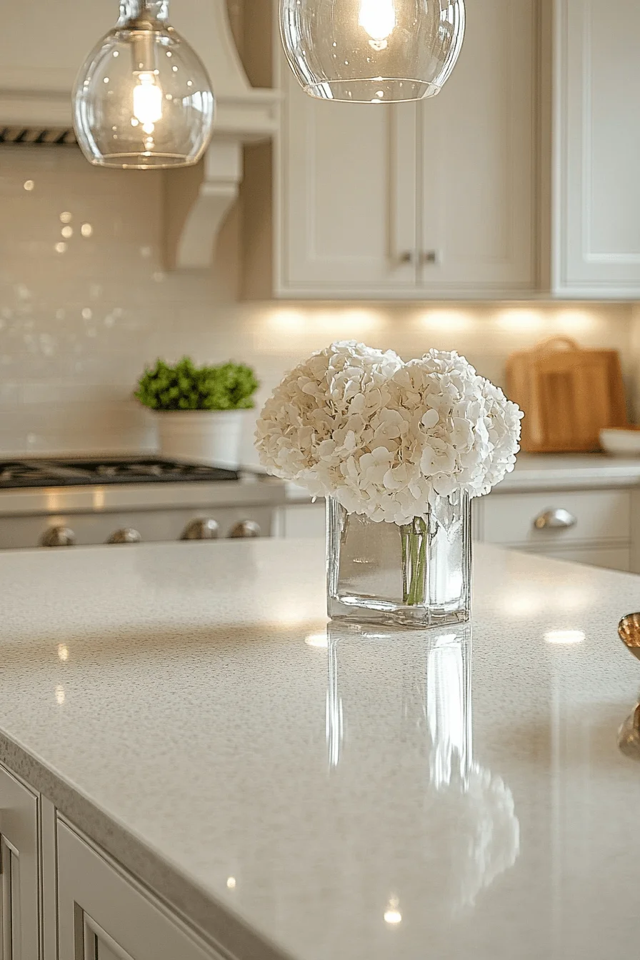 white granite countertops
