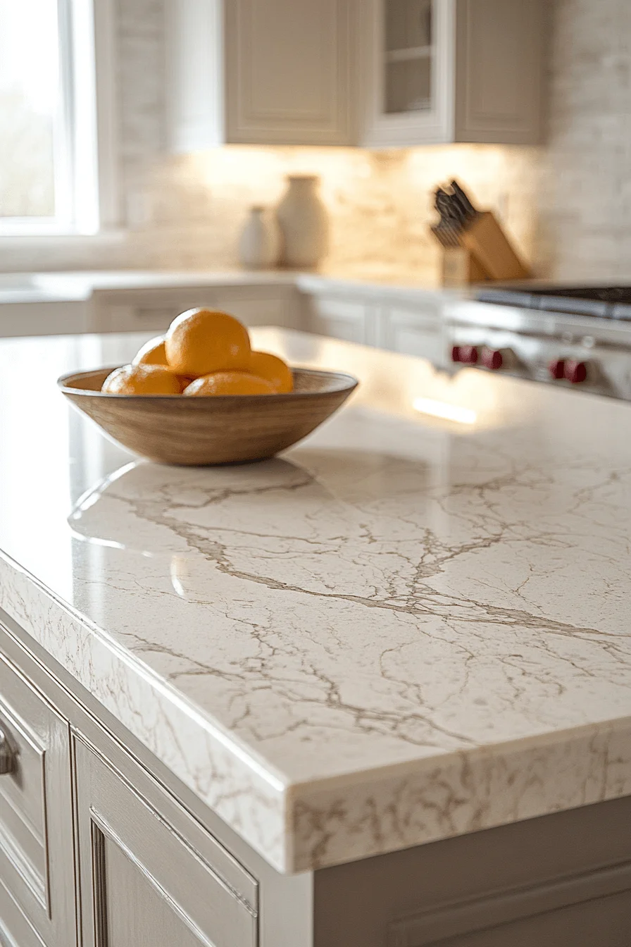 white granite countertops