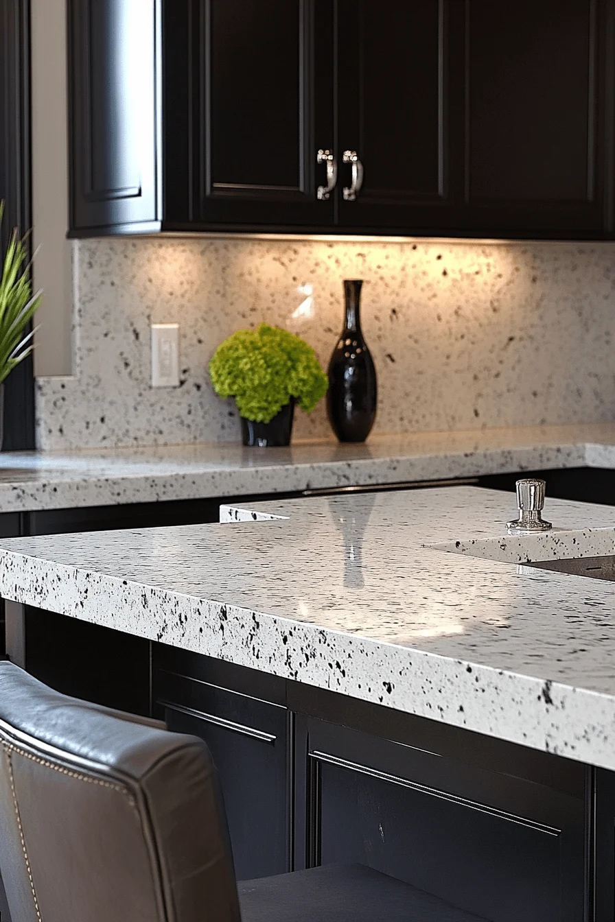 white granite countertops