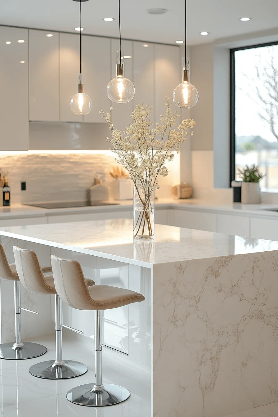 white granite countertops