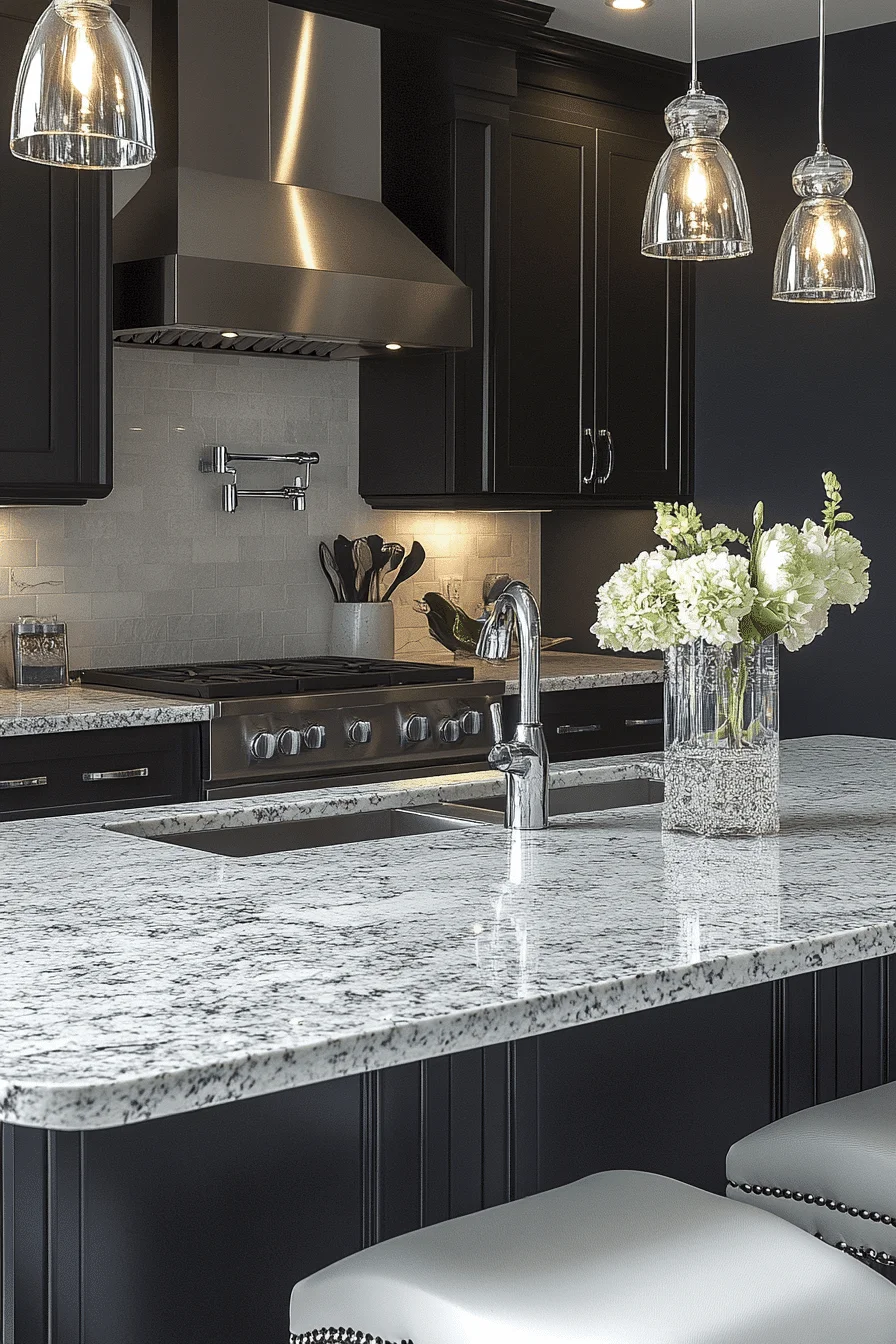 white granite countertops