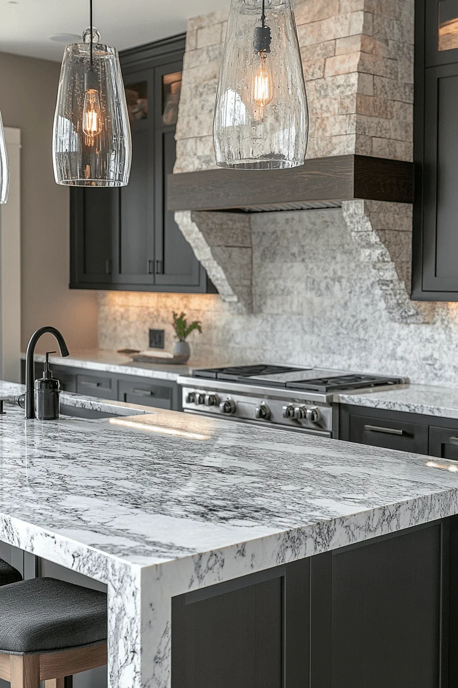 white granite countertops