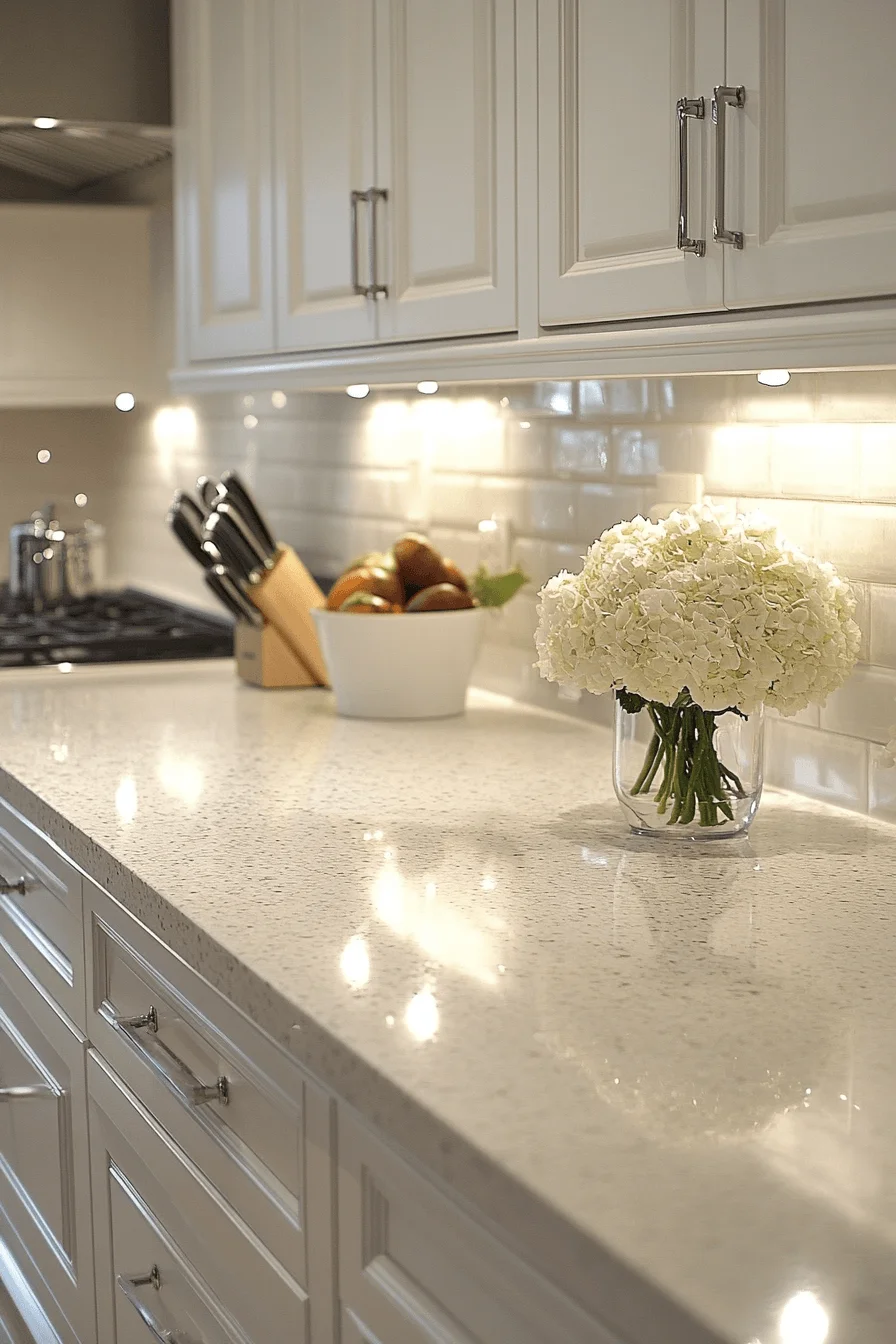 white granite countertops