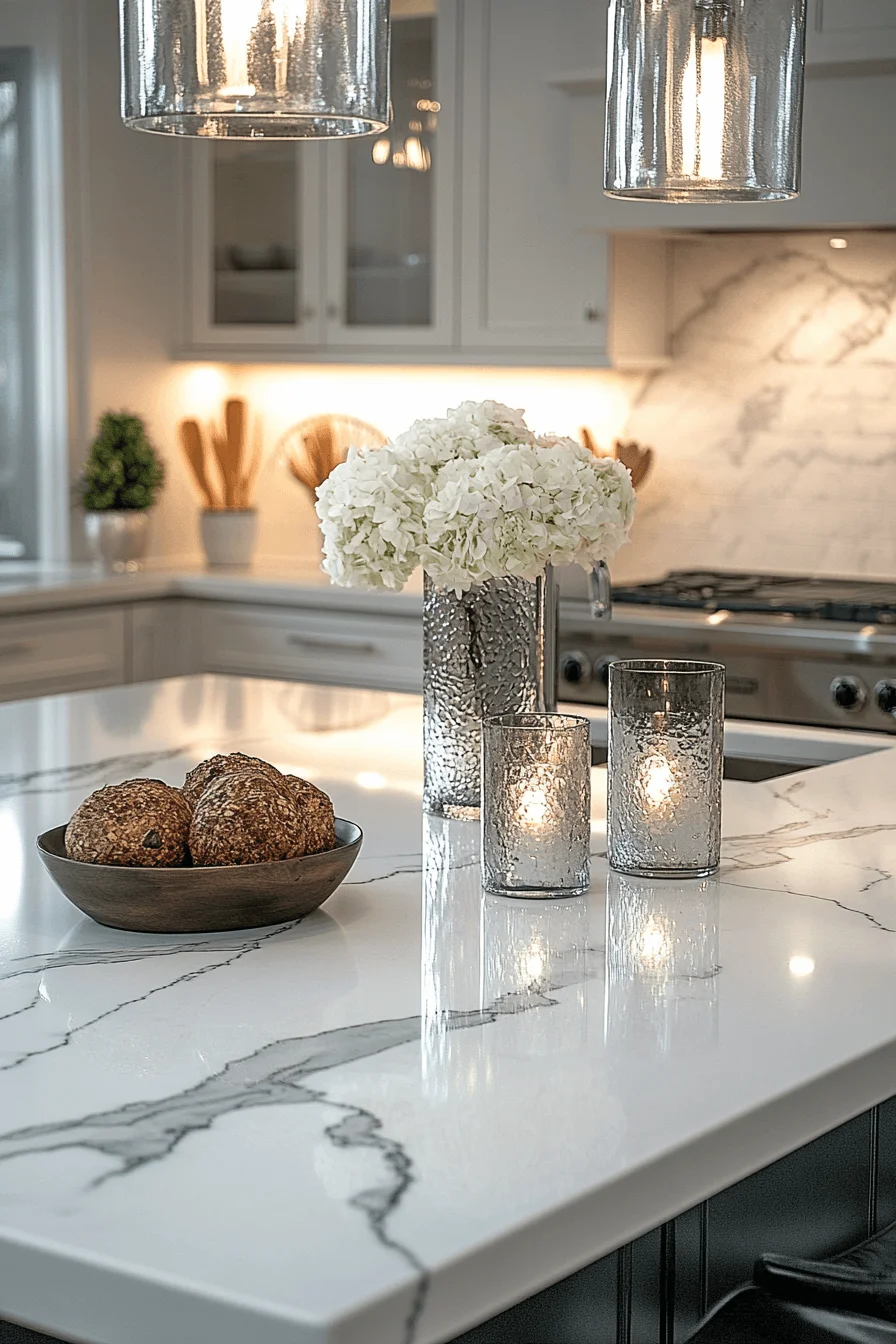 white granite countertops