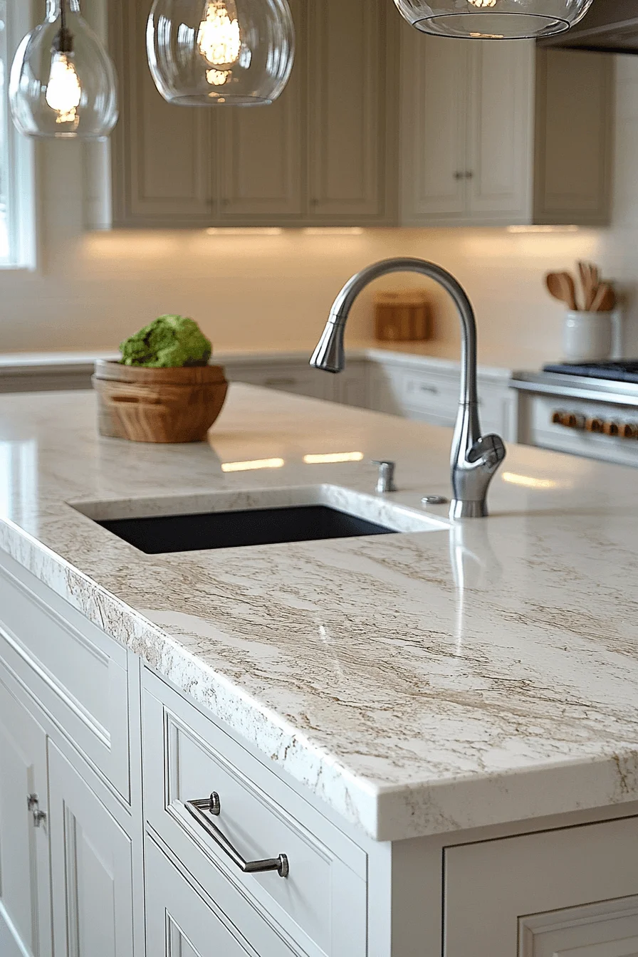 white granite countertops