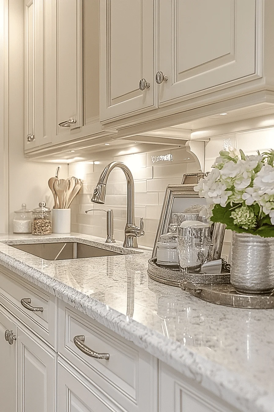 white granite countertops