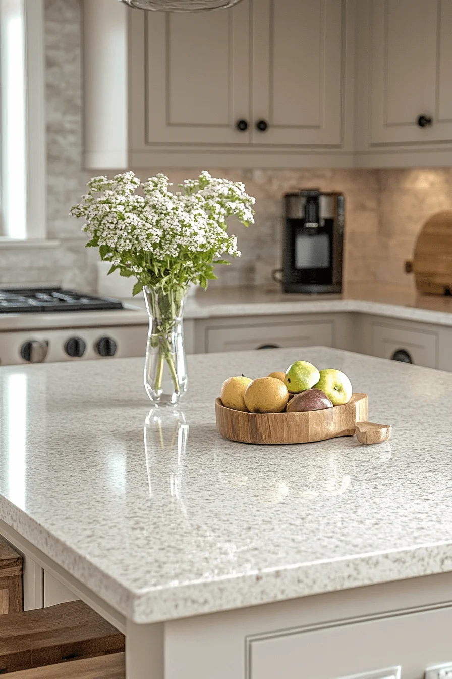 white granite countertops