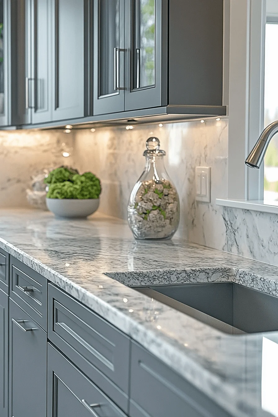 white granite countertops