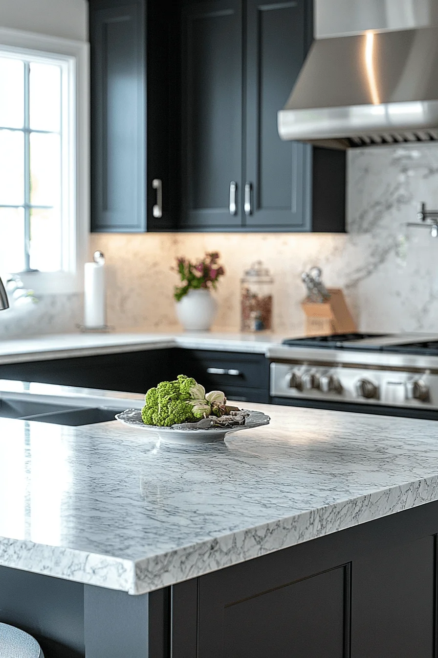 white granite countertops