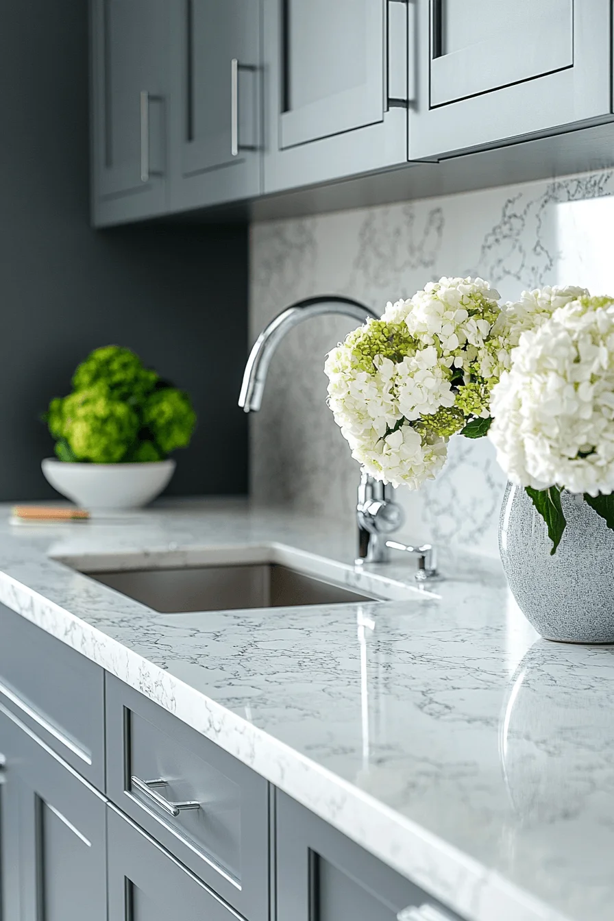 white granite countertops