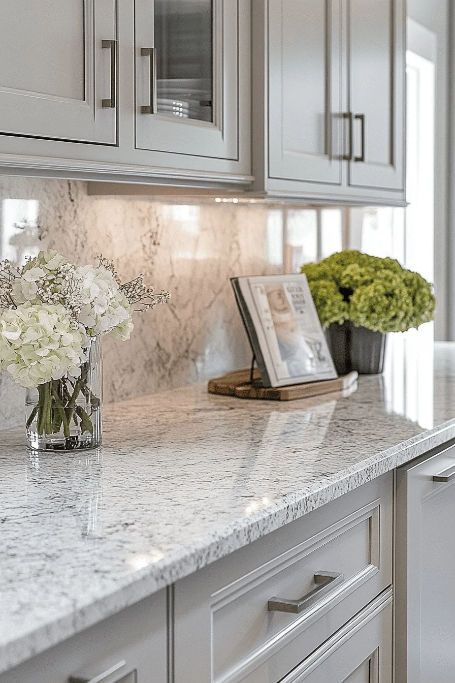 white granite countertops