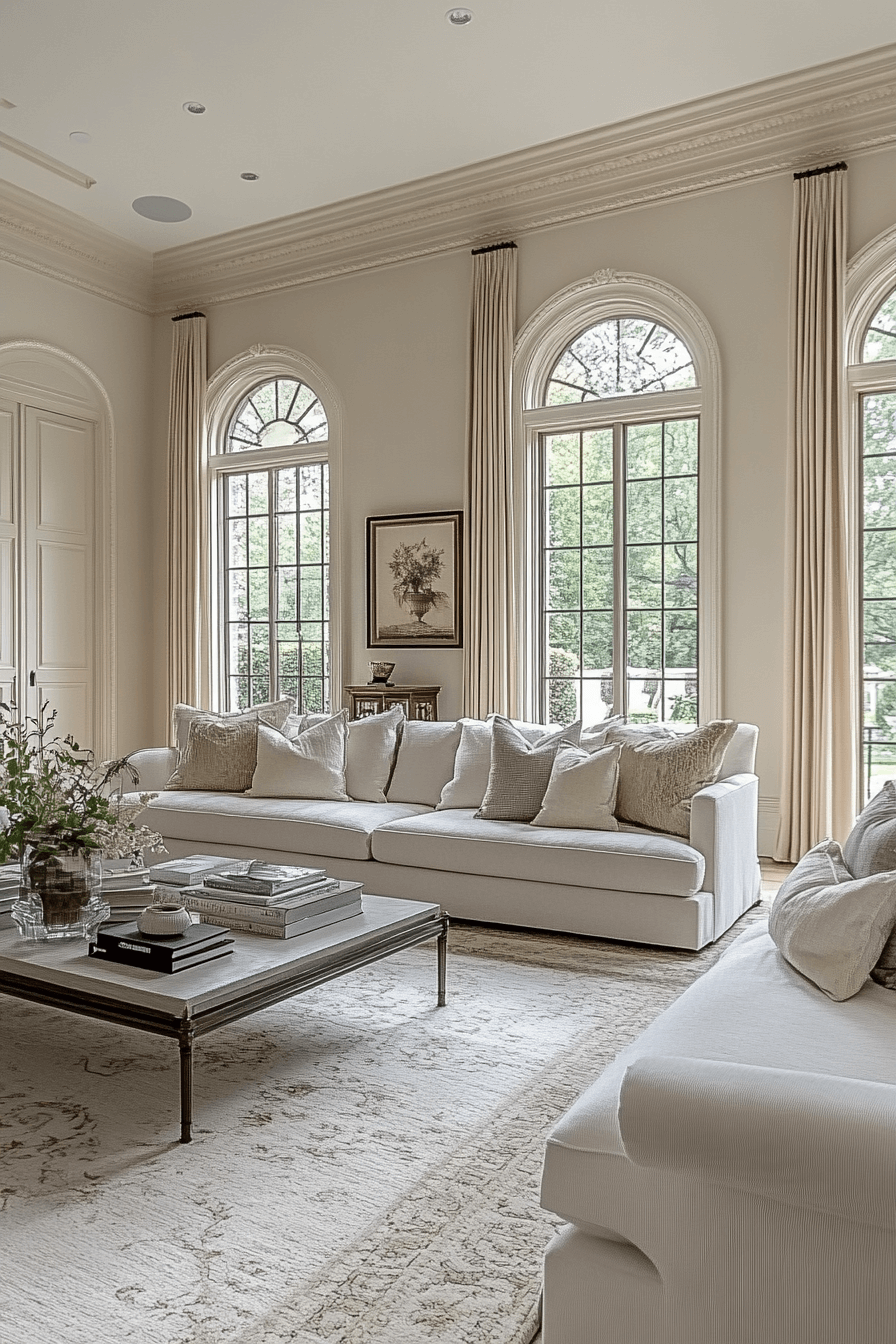 neoclassical interior living rooms