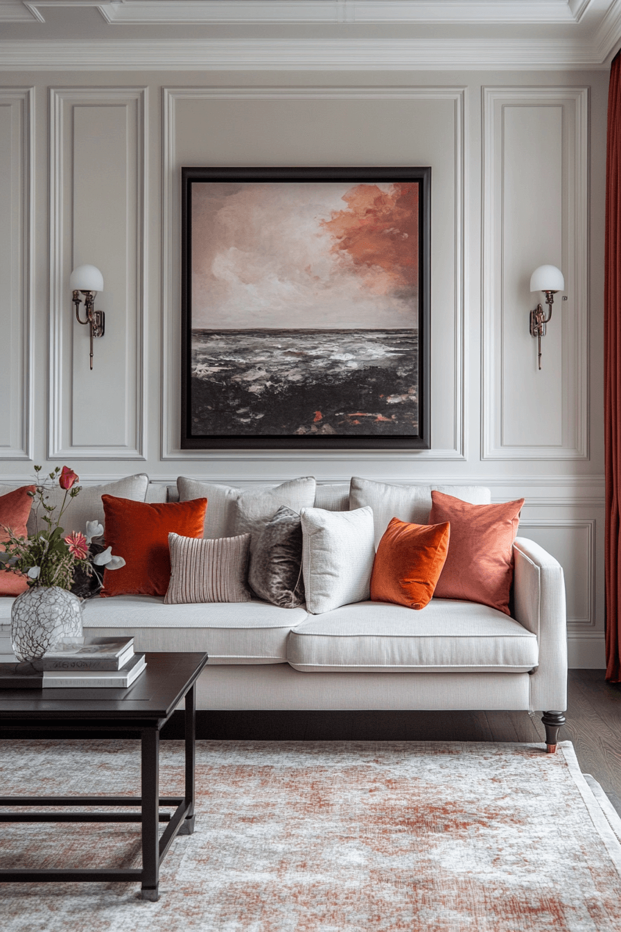 neoclassical interior living rooms