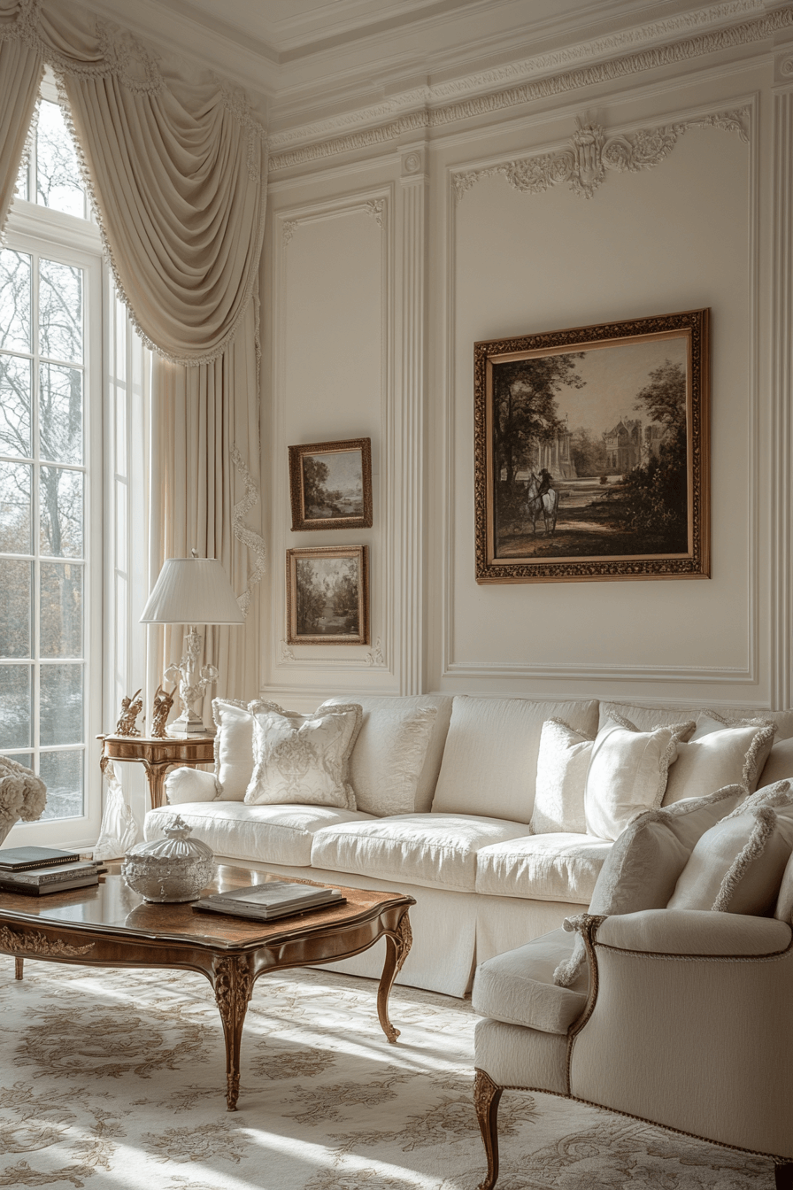 neoclassical interior living rooms