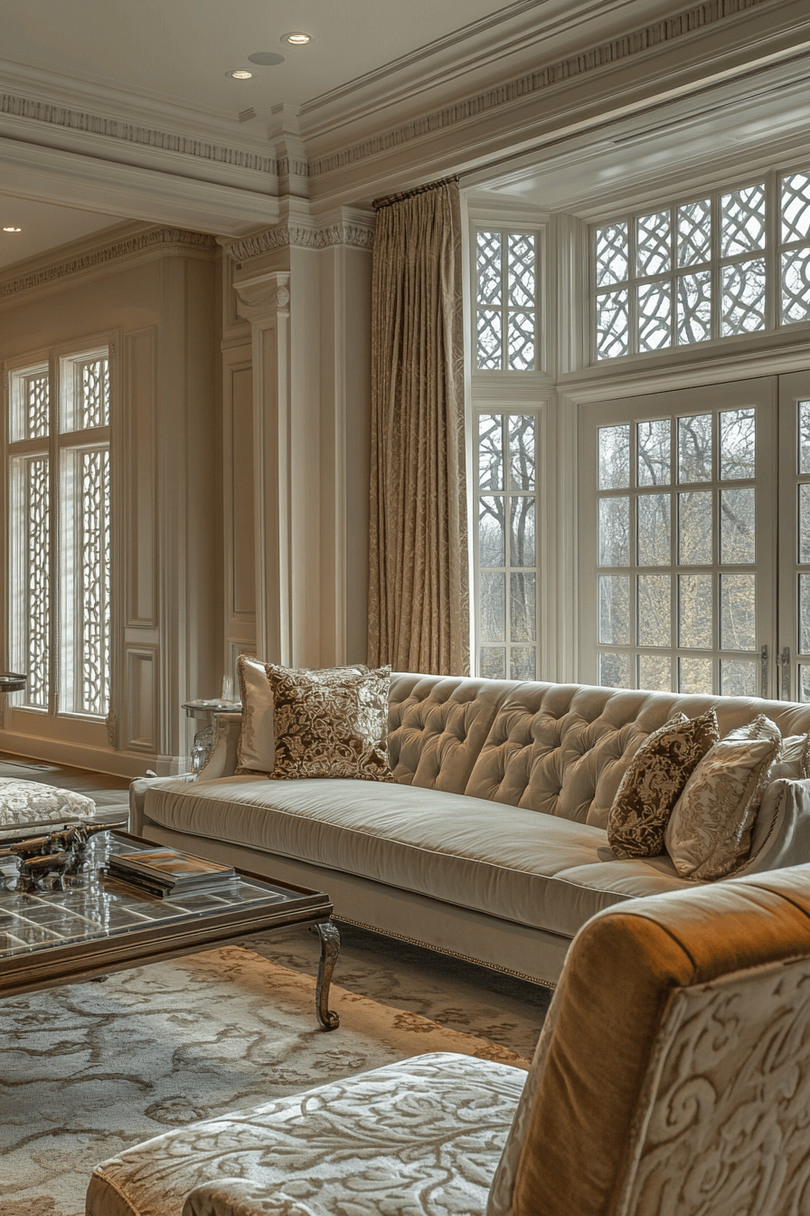 neoclassical interior living rooms
