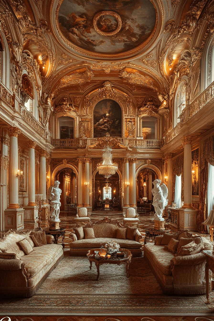 neoclassical interior living rooms