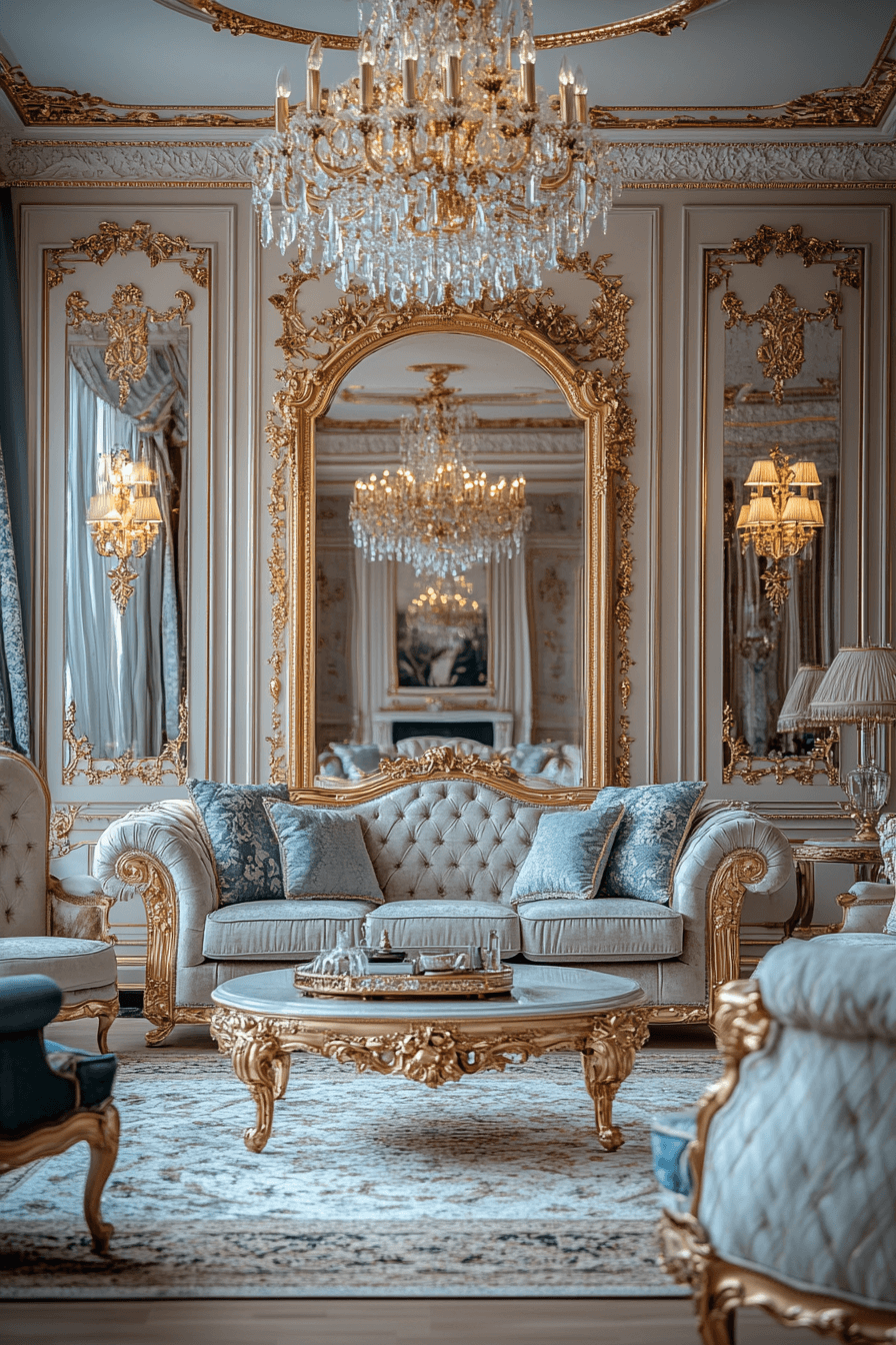 neoclassical interior living rooms