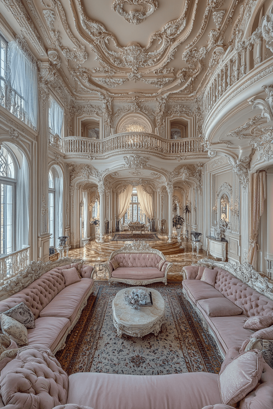 neoclassical interior living rooms