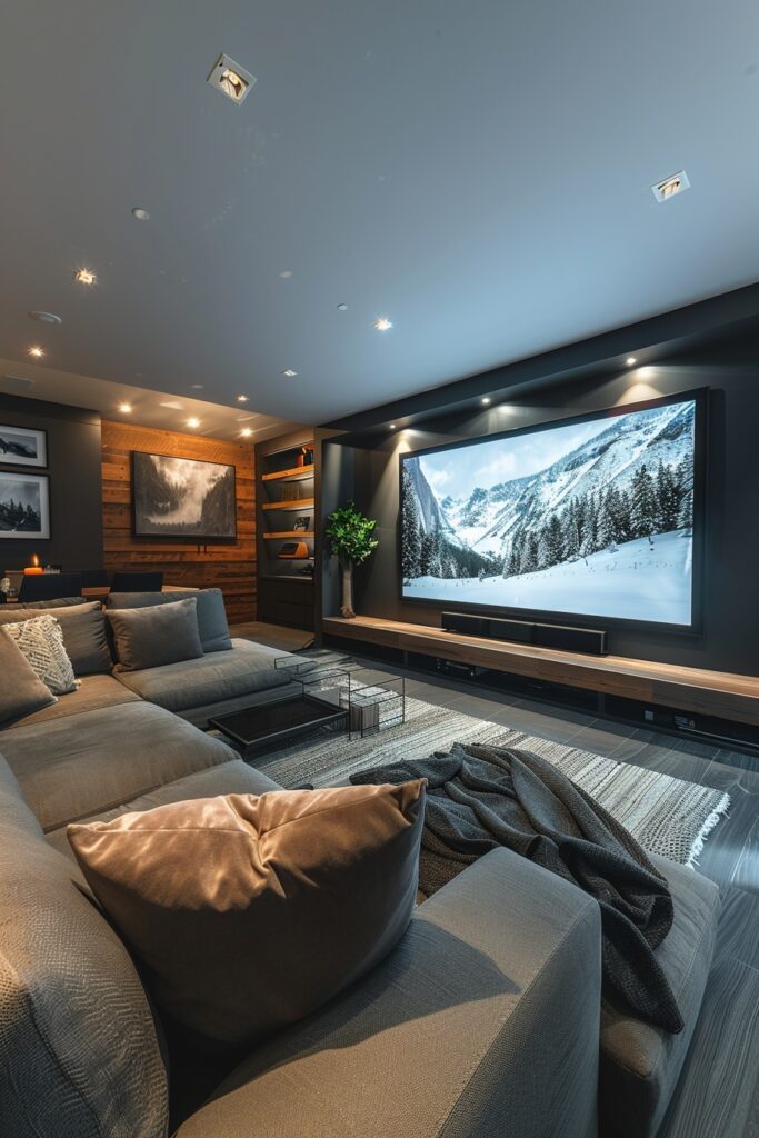 Minimalist Entertainment Room
