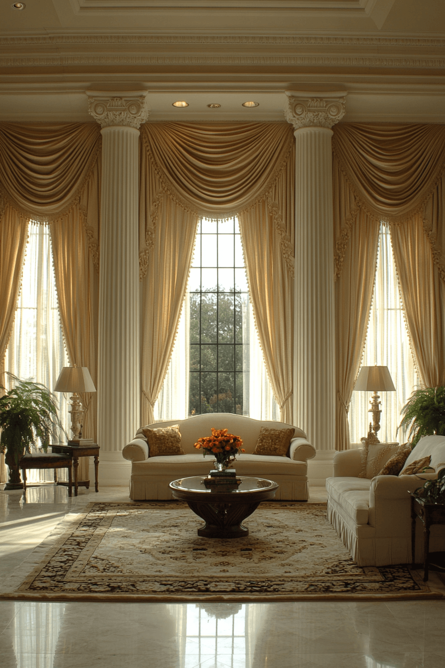 neoclassical interior living rooms