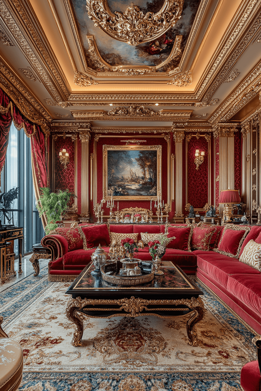 neoclassical interior living rooms