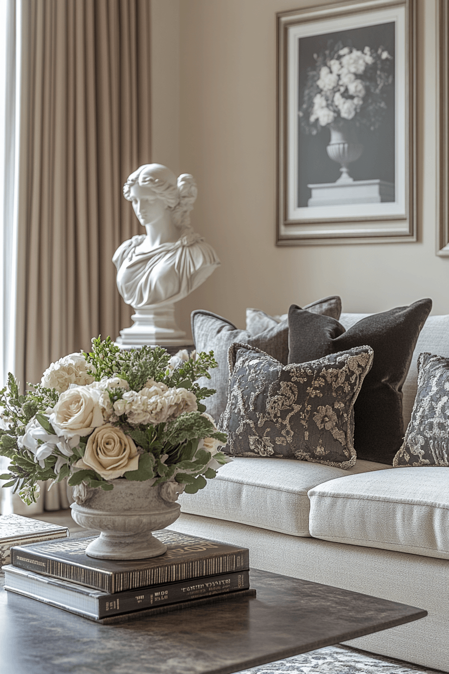 neoclassical interior living rooms