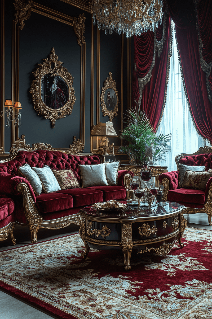 neoclassical interior living rooms