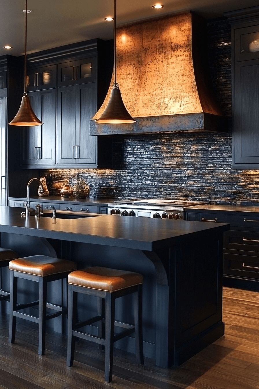 29 Moody Kitchen Designs for a Bold and Inviting Culinary Experience moody kitchen