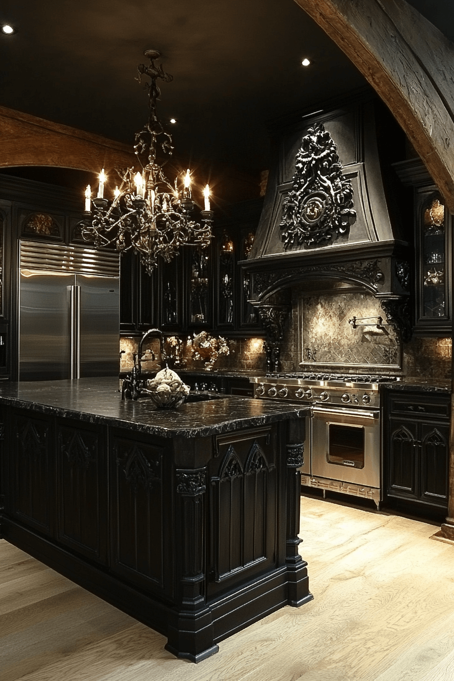 29 Moody Kitchen Designs for a Bold and Inviting Culinary Experience moody kitchen