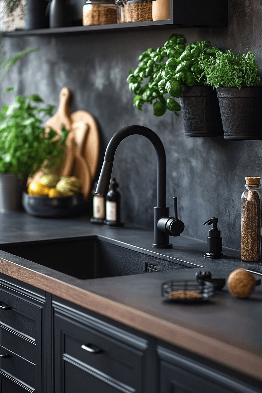 29 Moody Kitchen Designs for a Bold and Inviting Culinary Experience moody kitchen