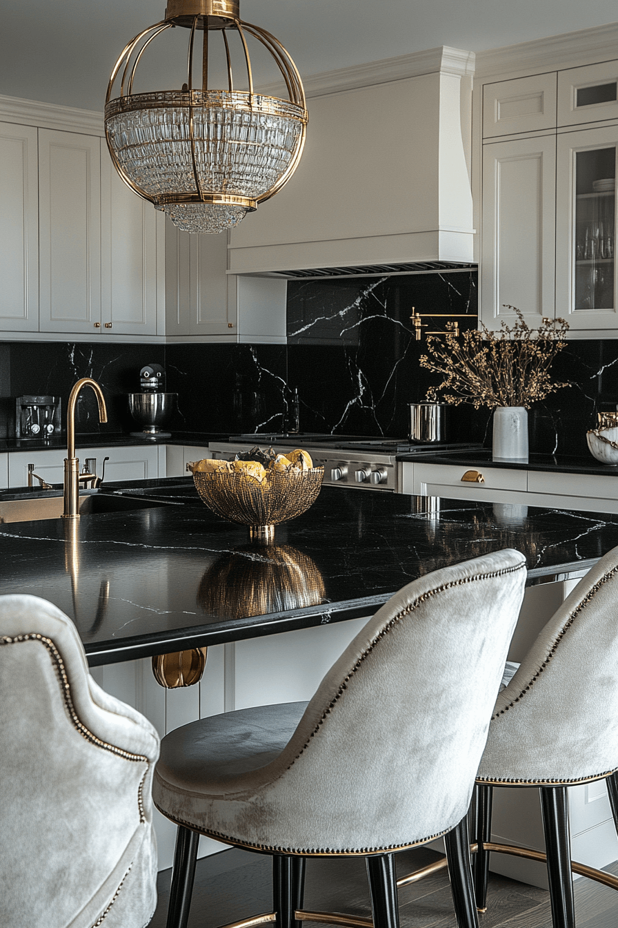 black countertops