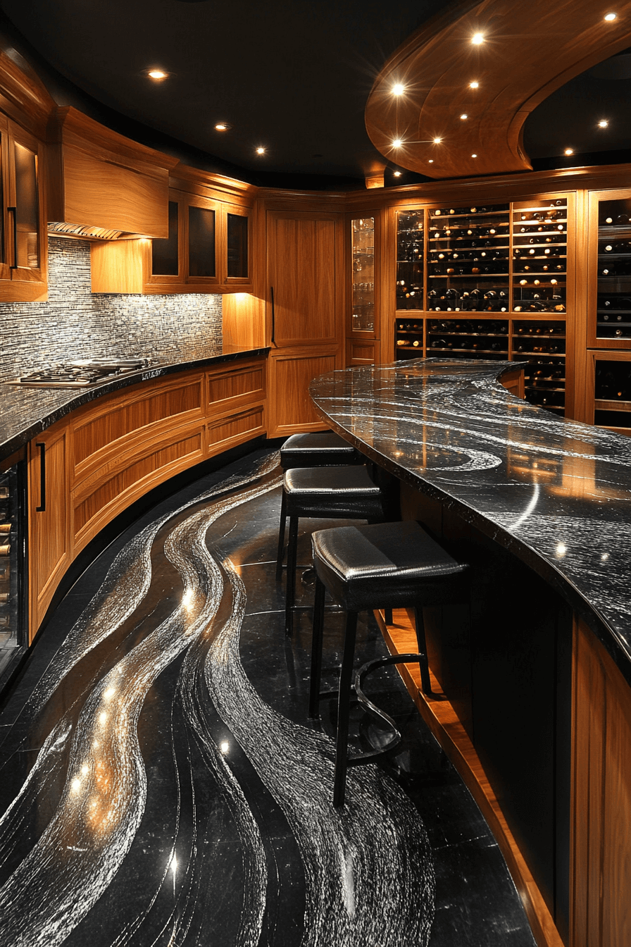 black countertops