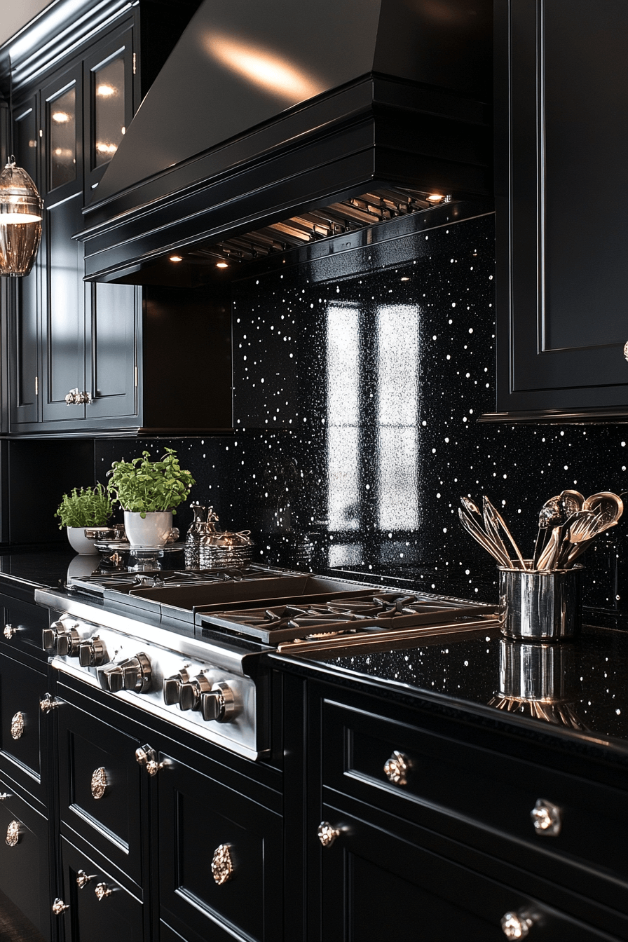 black countertops