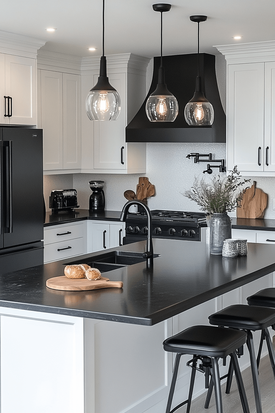 black countertops
