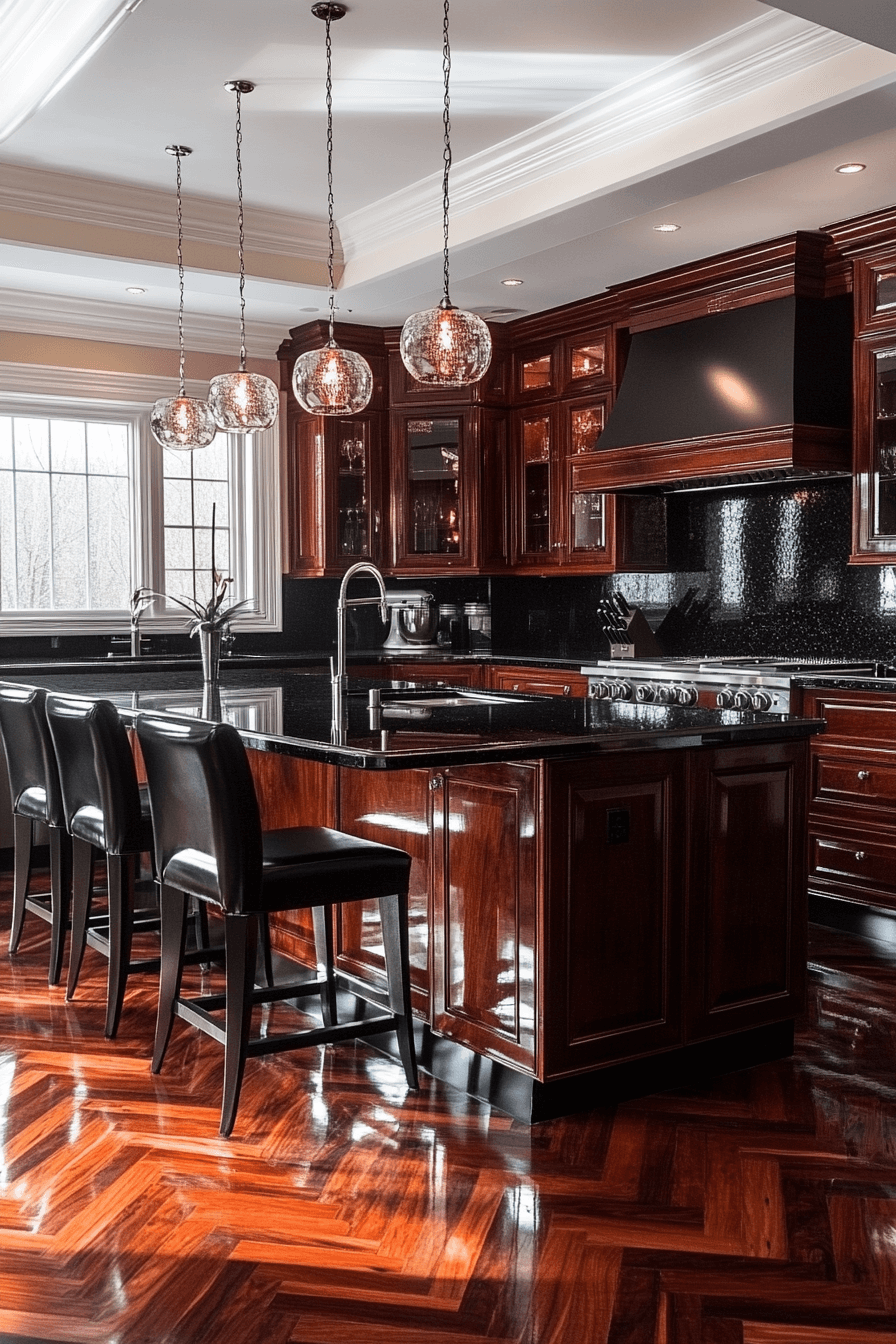 black countertops
