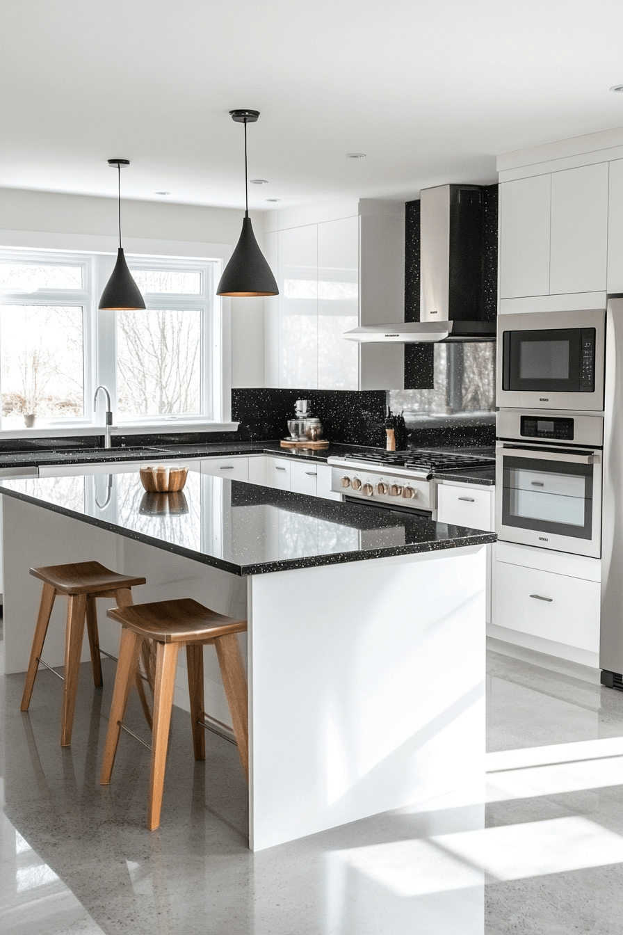 black countertops