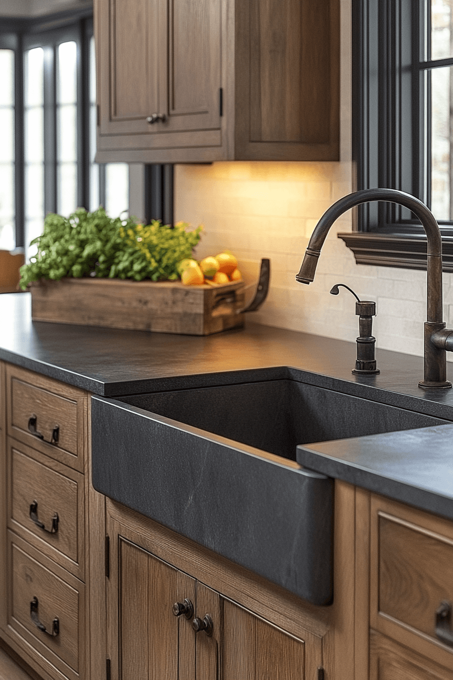 black countertops