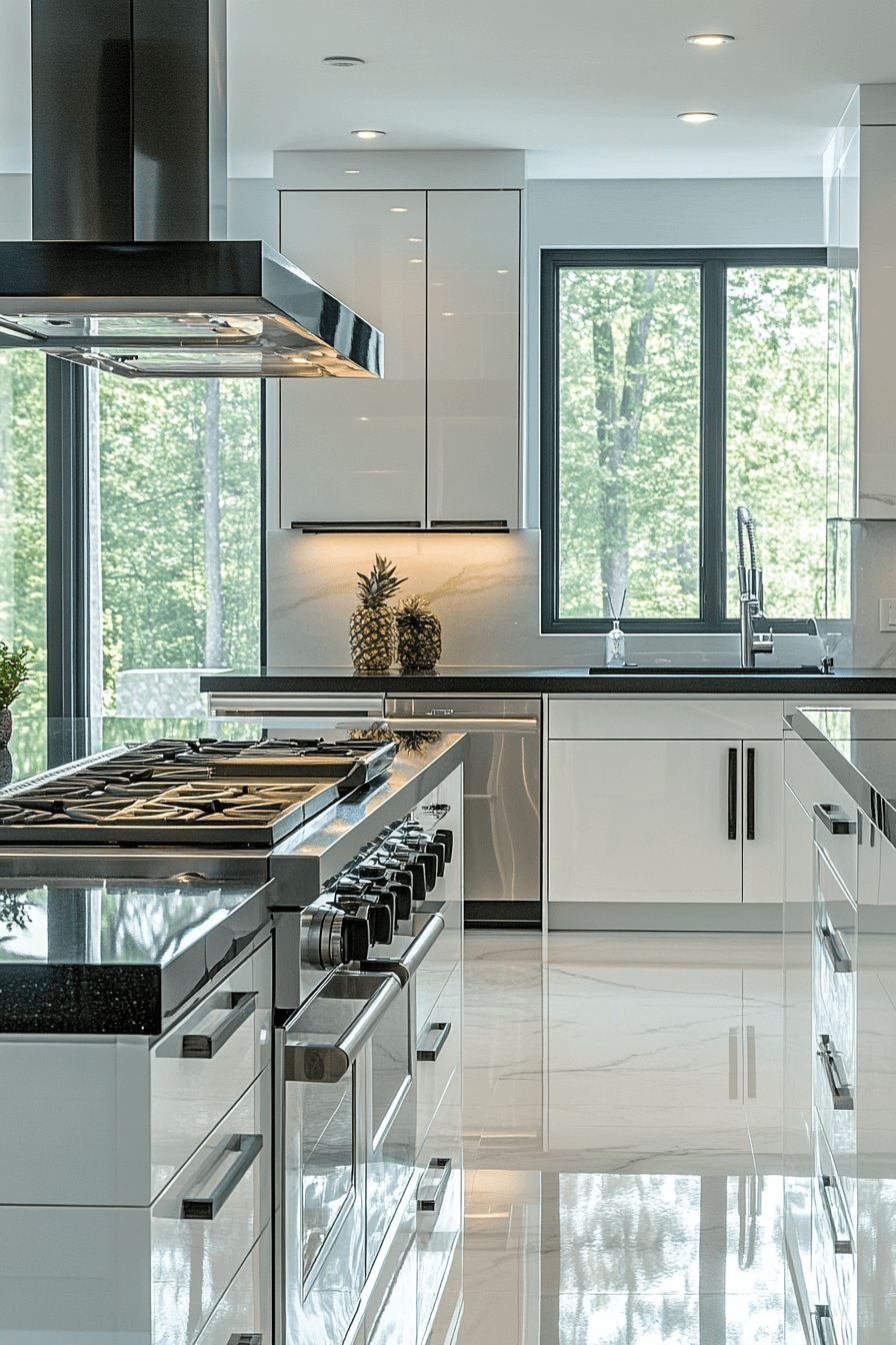black countertops
