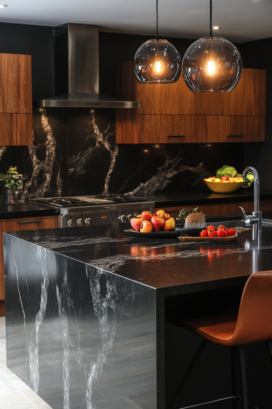 black countertops
