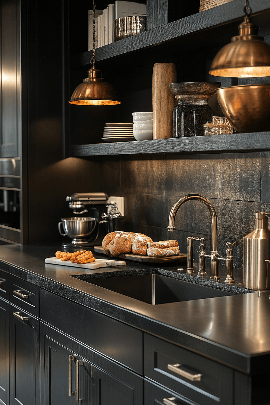 black countertops