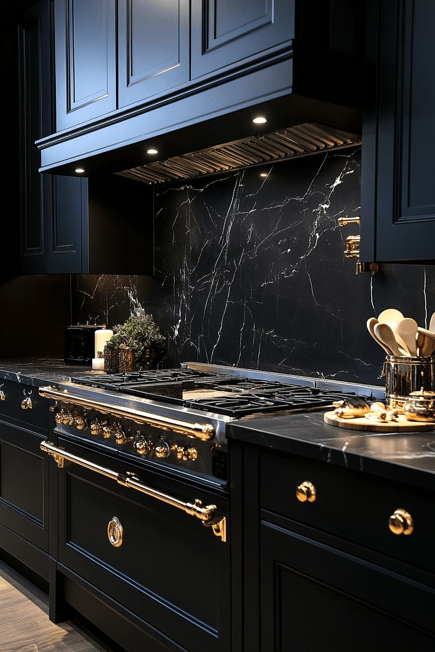 black countertops